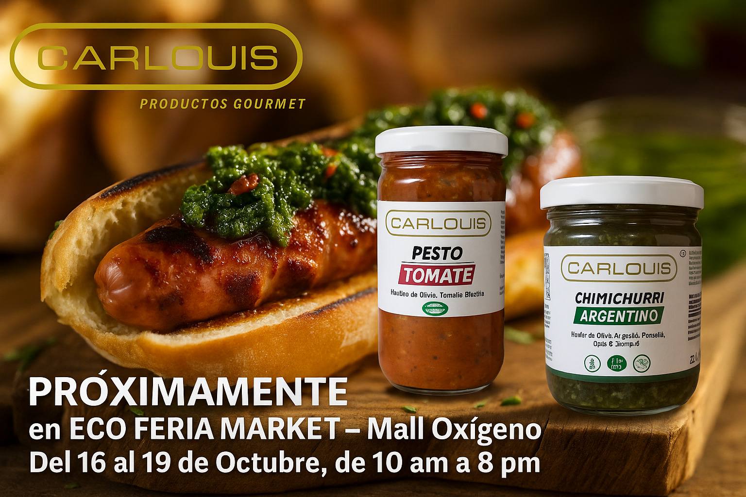 Productos artesanales CARLOUIS exhibidos en la feria